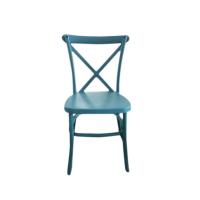 Vintage blue PP Resin X Back Chair